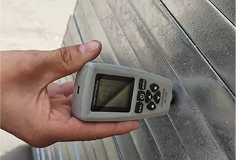 Zinc coating quality inspection